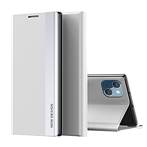 NEINEI Handyhülle für iPhone 13 Hülle,Luxus Schutzhülle mit [Magnetisch][Ständer Funktion],PC/PU Lederhülle Klapphülle Stoßfest Flip Phone Case Cover,Weiß von Jeelar