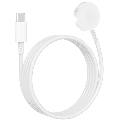 Schnellladekabel für Apple Watch, [MFi Certified] 2M USB C Schnellladegerät Ladekabel für iWatch, Lang Typ C Kabelloser Ladegerät Kabel Charger Cable für Apple Watch Series 9/8/7/6/5/4/3/2/1/SE/Ultra von Jeenek