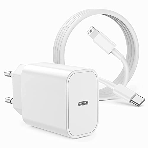 iPhone 12 13 Schnellladegerät mit Ladekabel,[MFi Certified] 3M iPhone Kabel mit Netzteil,USB C Ladegerät Apple Ladeadapter Stecker mit Lightning Kabel für iPhone 14 Max/13 Mini/12 Pro Max/11 Pro/XR/XS von Jeenek