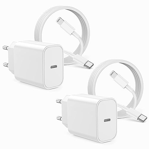 Jeenek iPhone Schnellladegerät Original und 2 m USB-Kabel C auf Lightning, 20 W Ladegerät, MFI zertifiziert, für iPhone 13/14/12/11, USB-C, Lightning, weiß, 2 Stück Jeenek iPhone Schnellladegerät Original und 2 m USB-Kabel C auf Lightning, 20 W Ladegerät, MFI zertifiziert, für iPhone 13/14/12/11, USB-C, Lightning, weiß, 2 Stück von Jeenek