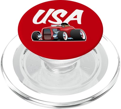 American Pride USA Cartoon-Illustration eines klassischen Hotrod-Autos PopSockets PopGrip für MagSafe American Pride USA Cartoon-Illustration eines klassischen Hotrod-Autos PopSockets PopGrip für MagSafe von Jeff Hobrath