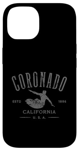 Coronado California Surf Distressed Design Hülle für iPhone 14 von Jeff Hobrath
