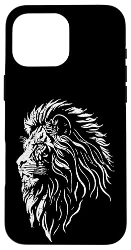 Großartiges majestätisches Löwenkopf-Dschungelkatzen-Design Hülle für iPhone 16 Pro Max von Jeff Hobrath
