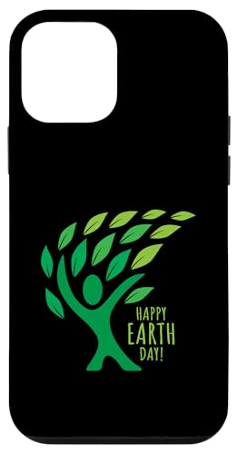 Happy Earth Day Tree mit fließenden Blättern im Wind Hülle für iPhone 12 mini von Jeff Hobrath