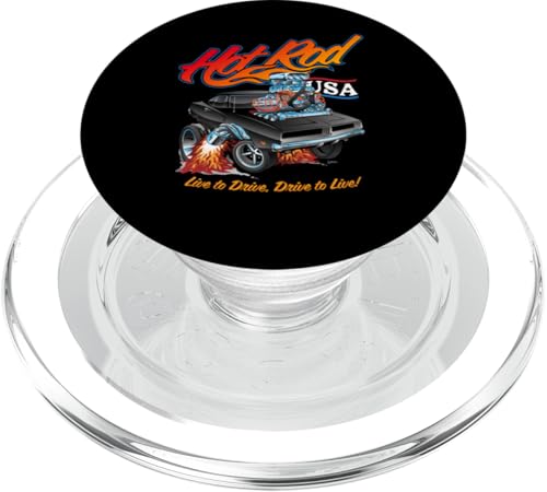 Hotrod USA Muscle Car im Retro-Stil, klassisches Dragster-Design PopSockets PopGrip für MagSafe Hotrod USA Muscle Car im Retro-Stil, klassisches Dragster-Design PopSockets PopGrip für MagSafe von Jeff Hobrath