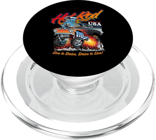 Hotrod USA Muscle Car im Retro-Stil, klassisches Dragster-Design PopSockets PopGrip für MagSafe Hotrod USA Muscle Car im Retro-Stil, klassisches Dragster-Design PopSockets PopGrip für MagSafe von Jeff Hobrath