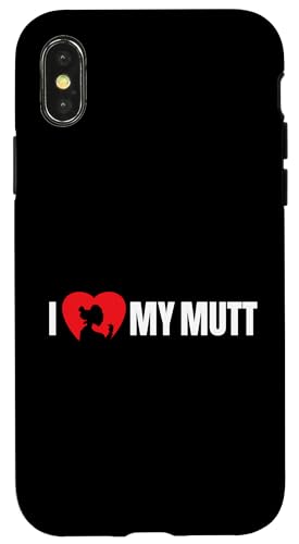 Hunde-Silhouette mit Aufschrift "I Love My Mutt", verschiedene Rassen, Herz-Design Hülle für iPhone X/XS Hunde-Silhouette mit Aufschrift "I Love My Mutt", verschiedene Rassen, Herz-Design Hülle für iPhone X/XS von Jeff Hobrath