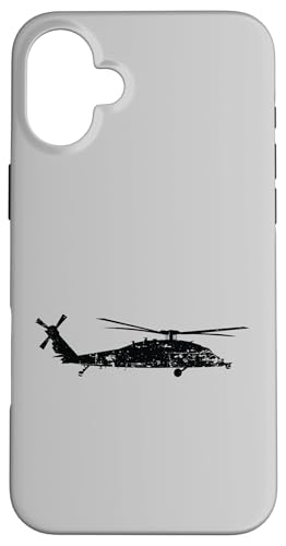 MH-60S Militär Hubschrauber Silhouette Used-Look Hülle für iPhone 16 Plus von Jeff Hobrath