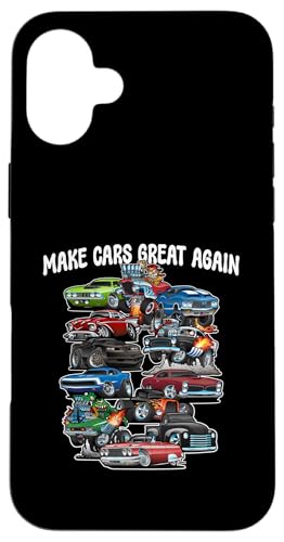 Machen Sie Autos wieder großartig! Muscle Cars, Oldtimer und Hotrods Hülle für iPhone 16 Plus von Jeff Hobrath