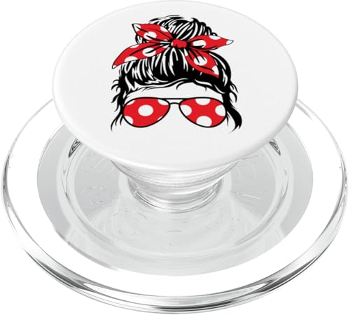 Messy Bun Sonnenbrille, gepunktet, Rot / Weiß PopSockets PopGrip für MagSafe Messy Bun Sonnenbrille, gepunktet, Rot / Weiß PopSockets PopGrip für MagSafe von Jeff Hobrath