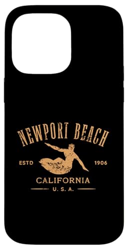 Newport Beach California Surf Used-Look Hülle für iPhone 14 Pro Max von Jeff Hobrath
