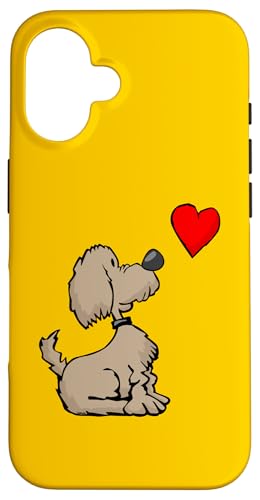 Niedlicher Welpe mit Herz Cartoon für Hundeliebhaber Hülle für iPhone 16 von Jeff Hobrath