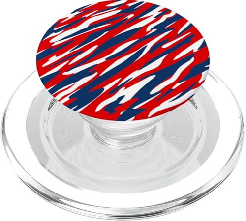 Patriotisches rot-weiß-blaues diagonales abstraktes Streifenmuster PopSockets PopGrip für MagSafe Patriotisches rot-weiß-blaues diagonales abstraktes Streifenmuster PopSockets PopGrip für MagSafe von Jeff Hobrath