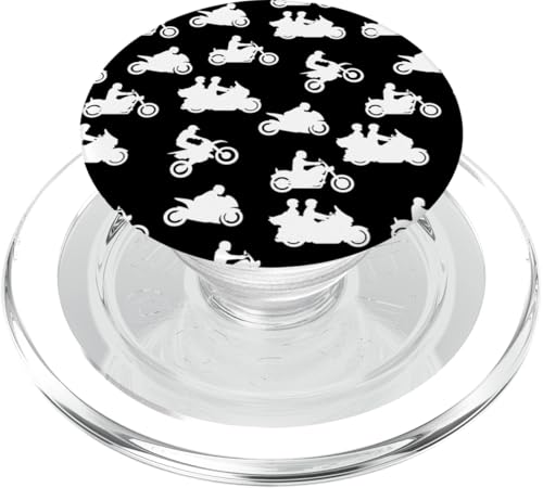 Random Motorcycles Biker-Muster, schwarz-weiß PopSockets PopGrip für MagSafe Random Motorcycles Biker-Muster, schwarz-weiß PopSockets PopGrip für MagSafe von Jeff Hobrath