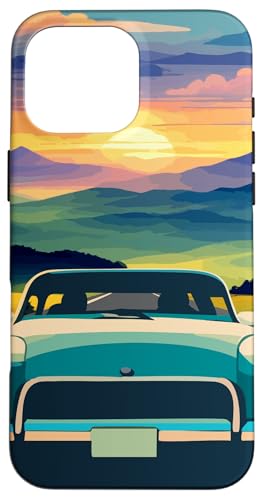 Retro Highway Nostalgie Classic Oldtimer Design Hülle für iPhone 16 Pro Max von Jeff Hobrath