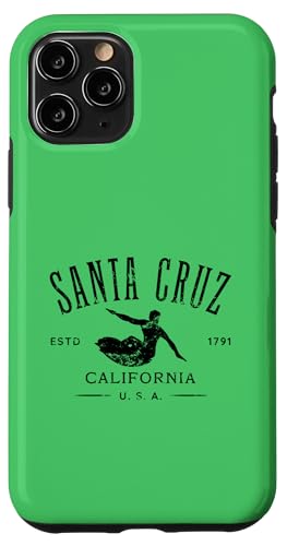 Santa Cruz California Surf Design im Used-Look Hülle für iPhone 11 Pro von Jeff Hobrath