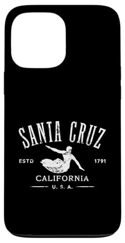 Santa Cruz California Surf Design im Used-Look Hülle für iPhone 13 Pro Max von Jeff Hobrath