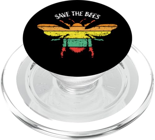 Save the Bees Retro Vintage Used-Look PopSockets PopGrip für MagSafe Save the Bees Retro Vintage Used-Look PopSockets PopGrip für MagSafe von Jeff Hobrath