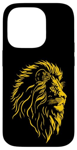 Tolles majestätisches Löwenkopf-Dschungelkatze-Design Hülle für iPhone 14 Pro von Jeff Hobrath