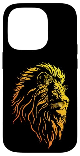 Tolles majestätisches Löwenkopf-Dschungelkatze-Design Hülle für iPhone 14 Pro von Jeff Hobrath