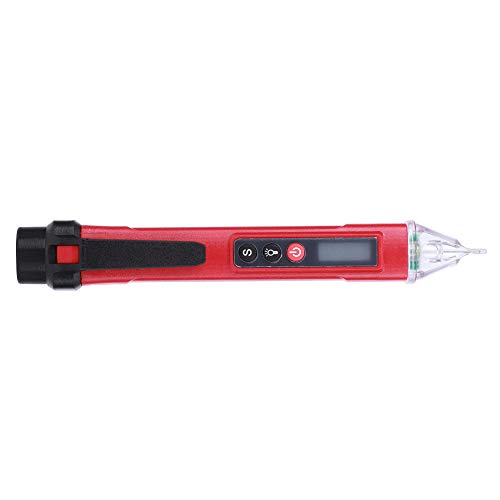 Digitaler Nicht -Kontaktstrom -Spannungsdetektor, Testpen Spannungsdetektor Test Pen AC12-1000V Test Stift 3 Farben Anzeige Teststift Taschenlampe (rot und Schwarz) von Jeffergarden