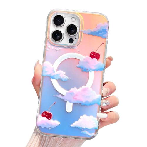 Jefonha Niedliche ästhetische Hülle für iPhone 16 Pro Max Hülle für Mädchen und Frauen, trendiger schillernder Sonnenuntergang Wolkenhimmel, kompatibel mit Magsafe, matte, magnetische, stoßfeste Jefonha Niedliche ästhetische Hülle für iPhone 16 Pro Max Hülle für Mädchen und Frauen, trendiger schillernder Sonnenuntergang Wolkenhimmel, kompatibel mit Magsafe, matte, magnetische, stoßfeste von Jefonha