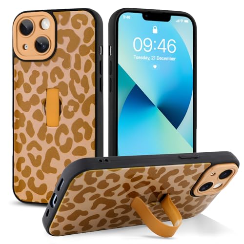 Jefonha Schutzhülle für iPhone 13 mit Handschlaufe und Ständer, trendig, cooler Leaopard-Geparden-Druck, Handyhülle, für Damen und Herren, vollständiger Kameraschutz, stoßfeste Schutzhülle (Braun) Jefonha Schutzhülle für iPhone 13 mit Handschlaufe und Ständer, trendig, cooler Leaopard-Geparden-Druck, Handyhülle, für Damen und Herren, vollständiger Kameraschutz, stoßfeste Schutzhülle (Braun) von Jefonha