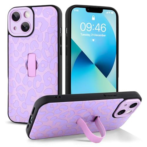 Jefonha Schutzhülle für iPhone 13 mit Handschlaufe und Ständer, trendige, coole Leaopard-Geparden-Druck, Handyhülle für Damen und Herren, vollständiger Kameraschutz, stoßfeste Schutzhülle (lila) Jefonha Schutzhülle für iPhone 13 mit Handschlaufe und Ständer, trendige, coole Leaopard-Geparden-Druck, Handyhülle für Damen und Herren, vollständiger Kameraschutz, stoßfeste Schutzhülle (lila) von Jefonha