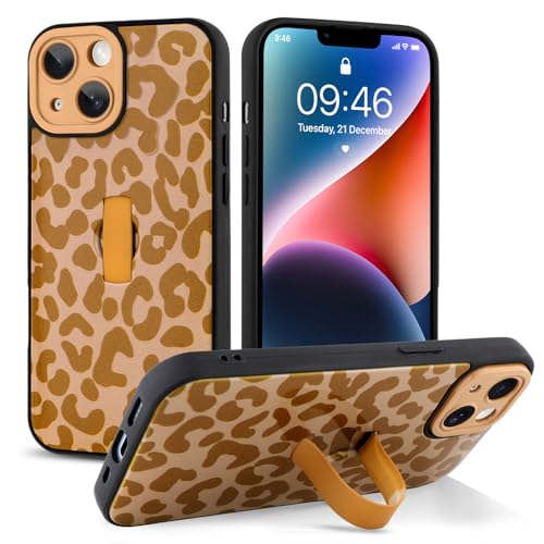 Jefonha Schutzhülle für iPhone 14, mit Handschlaufe, Ständer, trendig, cooler Leaopard-Geparden-Druck, Handyhülle, für Damen und Herren, vollständiger Kameraschutz, stoßfeste Schutzhülle (Braun) Jefonha Schutzhülle für iPhone 14, mit Handschlaufe, Ständer, trendig, cooler Leaopard-Geparden-Druck, Handyhülle, für Damen und Herren, vollständiger Kameraschutz, stoßfeste Schutzhülle (Braun) von Jefonha