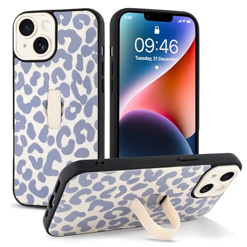 Jefonha Schutzhülle für iPhone 14, mit Handschlaufe, Ständer, trendig, cooler Leaopard-Geparden-Druck, Handyhülle, für Damen und Herren, vollständiger Kameraschutz, stoßfeste Schutzhülle (Weiß) Jefonha Schutzhülle für iPhone 14, mit Handschlaufe, Ständer, trendig, cooler Leaopard-Geparden-Druck, Handyhülle, für Damen und Herren, vollständiger Kameraschutz, stoßfeste Schutzhülle (Weiß) von Jefonha