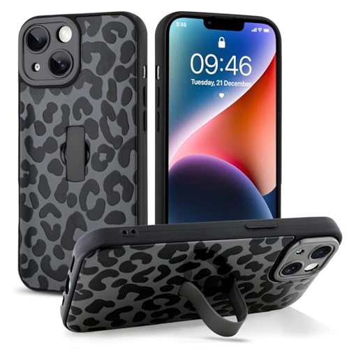 Jefonha Schutzhülle für iPhone 14, mit Handschlaufe, Ständer, trendig, cooler Leaopard-Geparden-Druck, Handyhülle für Damen und Herren, vollständiger Kameraschutz, stoßfeste Schutzhülle (schwarz) Jefonha Schutzhülle für iPhone 14, mit Handschlaufe, Ständer, trendig, cooler Leaopard-Geparden-Druck, Handyhülle für Damen und Herren, vollständiger Kameraschutz, stoßfeste Schutzhülle (schwarz) von Jefonha