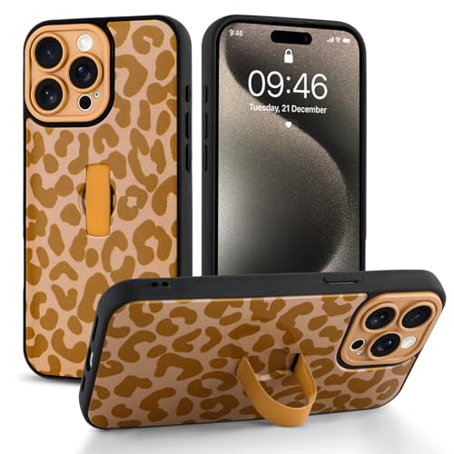Jefonha Schutzhülle für iPhone 15 Pro Max mit Finger-Handschlaufe, Kickstand, trendige, coole Leaopard-Geparden-Druck, Handyhülle für Damen und Herren, vollständiger Kameraschutz, stoßfeste Jefonha Schutzhülle für iPhone 15 Pro Max mit Finger-Handschlaufe, Kickstand, trendige, coole Leaopard-Geparden-Druck, Handyhülle für Damen und Herren, vollständiger Kameraschutz, stoßfeste von Jefonha
