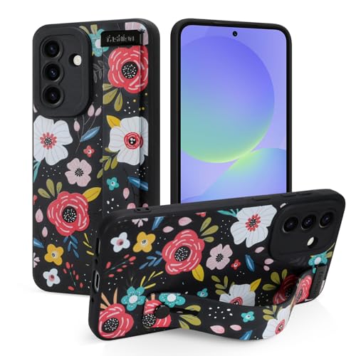 Jefonha Silikon-Schutzhülle für Samsung Galaxy A56 5G, mit Riemen, für Damen und Mädchen, niedliches Blumenmuster, verstellbar, weiches Handgelenk und Ständer, stoßfest, schützende Schutzhülle (Blüte Jefonha Silikon-Schutzhülle für Samsung Galaxy A56 5G, mit Riemen, für Damen und Mädchen, niedliches Blumenmuster, verstellbar, weiches Handgelenk und Ständer, stoßfest, schützende Schutzhülle (Blüte von Jefonha