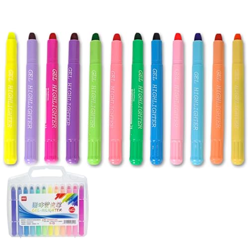 JeiibrZui Bibel Textmarker Set,Ästhetische Textmarker Pastell,Bibelmarker Stifte,Highlighter Pen,für Markieren und Hervorheben auf Notizen und Dünnem Papier Geeignet(12 Farben) von JeiibrZui