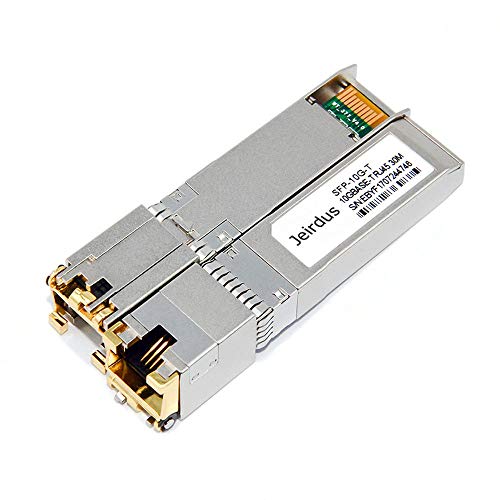 Jeirdus Für Ubiquiti kompatibles 10GBase-T SFP+ Modul 10 Gigabit RJ45 Kupfer Transceiver 30 Meter von Jeirdus