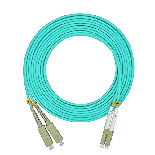 Jeirdus OM3 LWL Kabel LC/SC (2 Meters, 1 Kabel) | Duplex Multimode Glasfaser Lichtwellenleiter Patchkabel OptischeKabel LC-SC von Jeirdus
