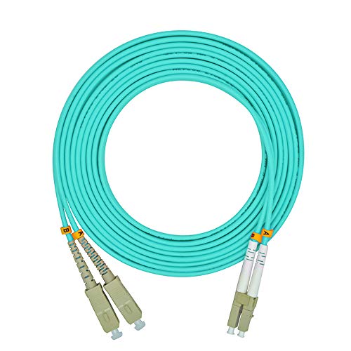 Jeirdus OM3 LWL Kabel LC/SC (30 Meters, 1 Kabel) | Duplex Multimode Glasfaser Lichtwellenleiter Patchkabel OptischeKabel LC-SC von Jeirdus