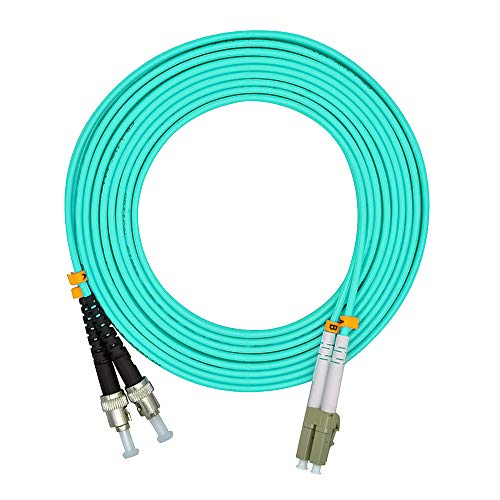 Jeirdus OM3 LWL Kabel LC/ST (2 Meters, 1 Kabel) | Duplex Multimode Glasfaser Lichtwellenleiter Patchkabel OptischeKabel LC-ST von Jeirdus