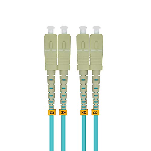 Jeirdus Optisches Patchkabel SC auf SC 10G OM3, für den Innenbereich, gepanzertes Duplex, 50/125, 30 m SC-SC von Jeirdus