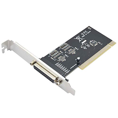 Jeirdus Parallel-Port PCI Karte PCI auf DB25 LPT Parallelport Erweiterungskarte mit Low-Profile Halterung, PCI Parallel Port Konverter Adapter Controller für Desktop-PC von Jeirdus