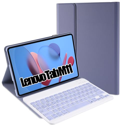 Jeloyutek für Lenovo Tab M11 11" 2024 Tastatur Hülle, QWERTZ Layout Magnetisch Abnehmbarer Tastatur mit Hülle für Lenovo Tablet M11 11 Zoll 2024, Lila von Jeloyutek