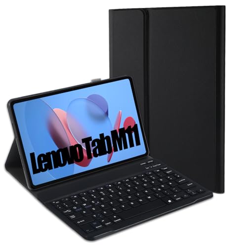 Jeloyutek für Lenovo Tab M11 11" 2024 Tastatur Hülle, QWERTZ Layout Magnetisch Abnehmbarer Tastatur mit Hülle für Lenovo Tablet M11 11 Zoll 2024, Schwarz von Jeloyutek