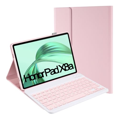 Jeloyutek per Honor Pad X8a 2024 Custodia Con Tastiera, Italiano ‎QWERTY Tastiera Staccabile e Cover per Honor Pad X8a 2024 11", Rosa von Jeloyutek