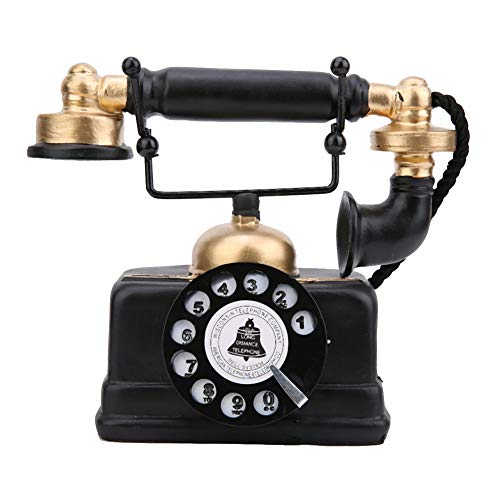 Schreibtisch Ornament Antikes Telefon, Retro Dekoratives Telefon Modell, Klassische Telefon Deko Statue Künstler Telefon Figur Desktop Home Office Ornament – ​​7.28x6.29 Zoll von Jenngaoo
