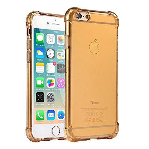 Jenuos iPhone 6 Plus / 6S Plus Hülle Handyhüllen, Handyhülle Schutzhülle Silikon Transparent Durchsichtige TPU Bumper Case Cover für iPhone 6S Plus / 6 Plus 5.5"(6P-TPU-GD) von Jenuos