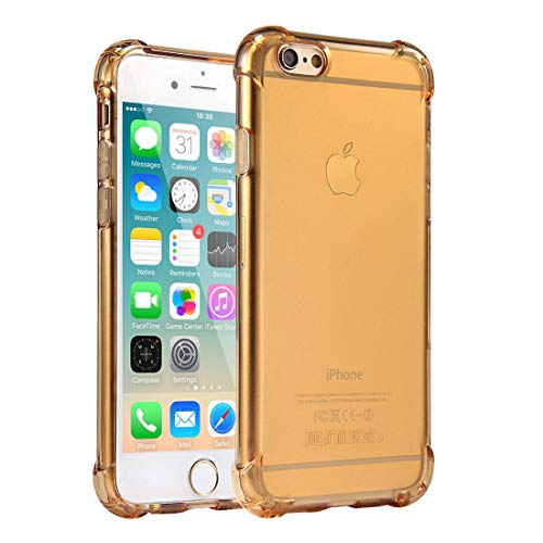 Jenuos iPhone 6S Hülle Handyhülle, iPhone 6 Hülle Handyhülle, Silikon Durchsichtige Schutzhülle Transparent TPU Bumper Case Cover für iPhone 6/6S 4.7"(6G-TPU-GD) von Jenuos