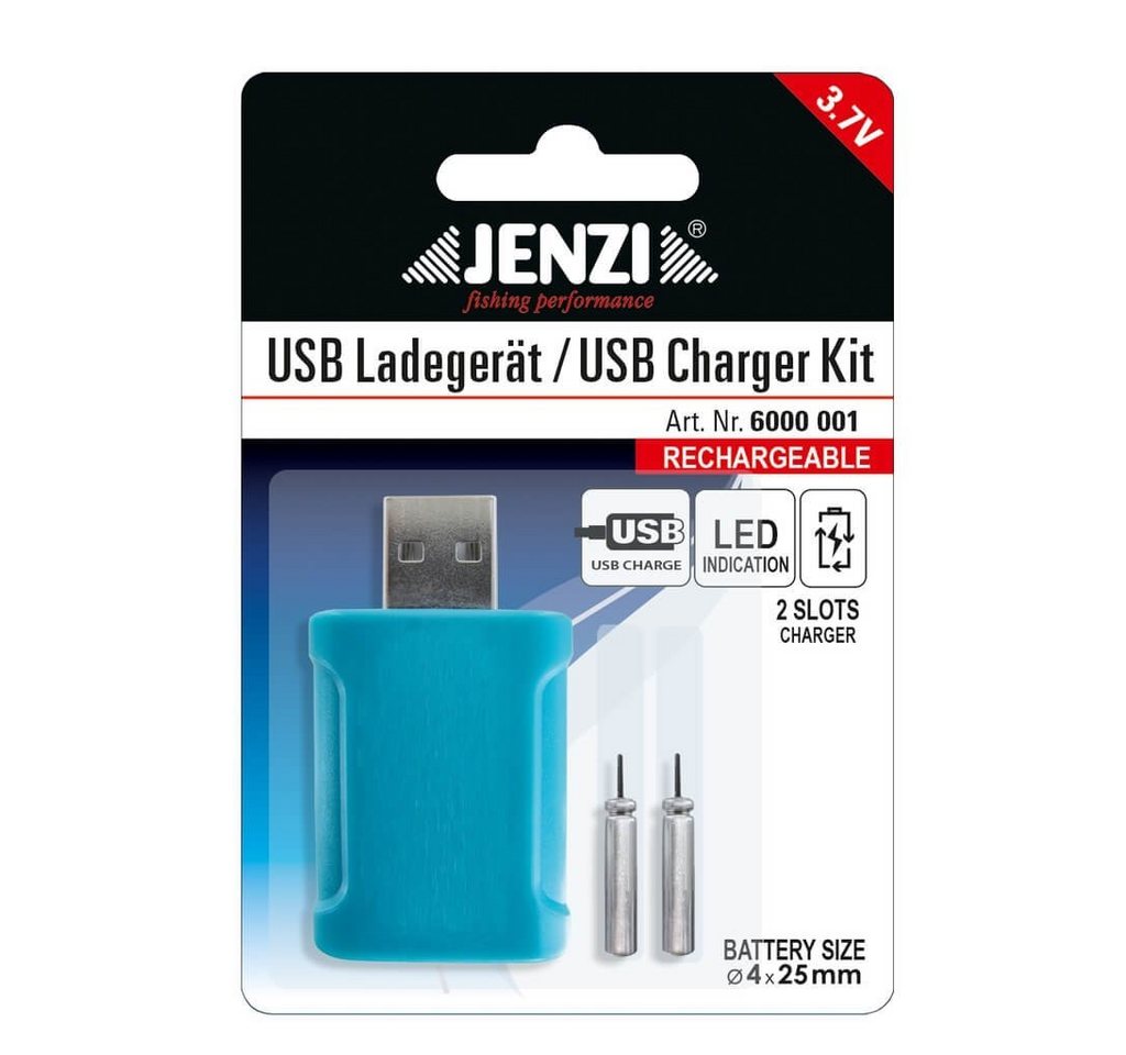 Jenzi Jenzi USB-Ladegerät inkl 2 Stabbatterien USB-Ladegerät Jenzi Jenzi USB-Ladegerät inkl 2 Stabbatterien USB-Ladegerät von Jenzi