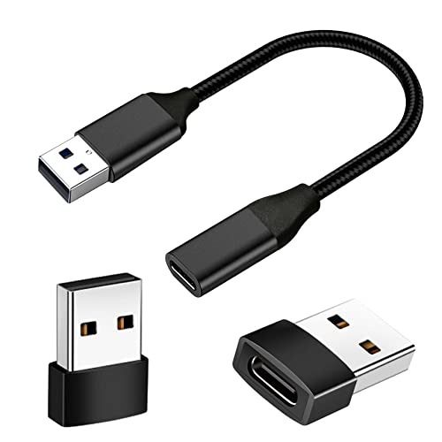 JeoPoom USB Adapter[3 Stück], USB C Buchse auf USB Stecker Adapter, USB C Buchse auf USB 3.0 Stecker Kabel Adapter, USB C auf USB Adapter Kompatibel mit Desktop, Laptop von JeoPoom