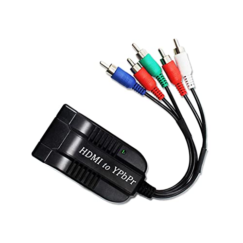 Jerilla HDMI zu Component YPBPR Konverter Video-Audio-Adapterkabel 5RCA RGB 1080P HDMI-Eingang zu YPbPr R/L Audio-Ausgang für TV STB VHS VCR PS2 DVD Player von Jerilla