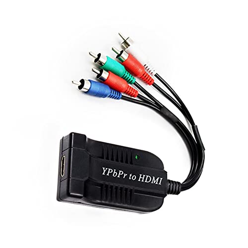 Jerilla Komponenten YPBPR zu HDMI Konverter YPbPr auf HDMI Adapterkabel 5RCA RGB R/L Audio Eingang HDMI Ausgang Unterstützt 1080P für DVD STB VHS VCR PS2 HDTV Monitor von Jerilla